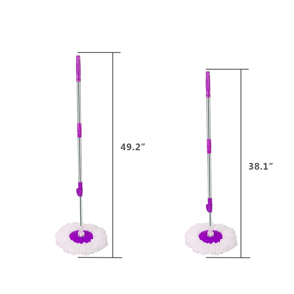 360° Spin Mop with Bucket Set Dual Heads Floor Cleaning System Home Clean Tools