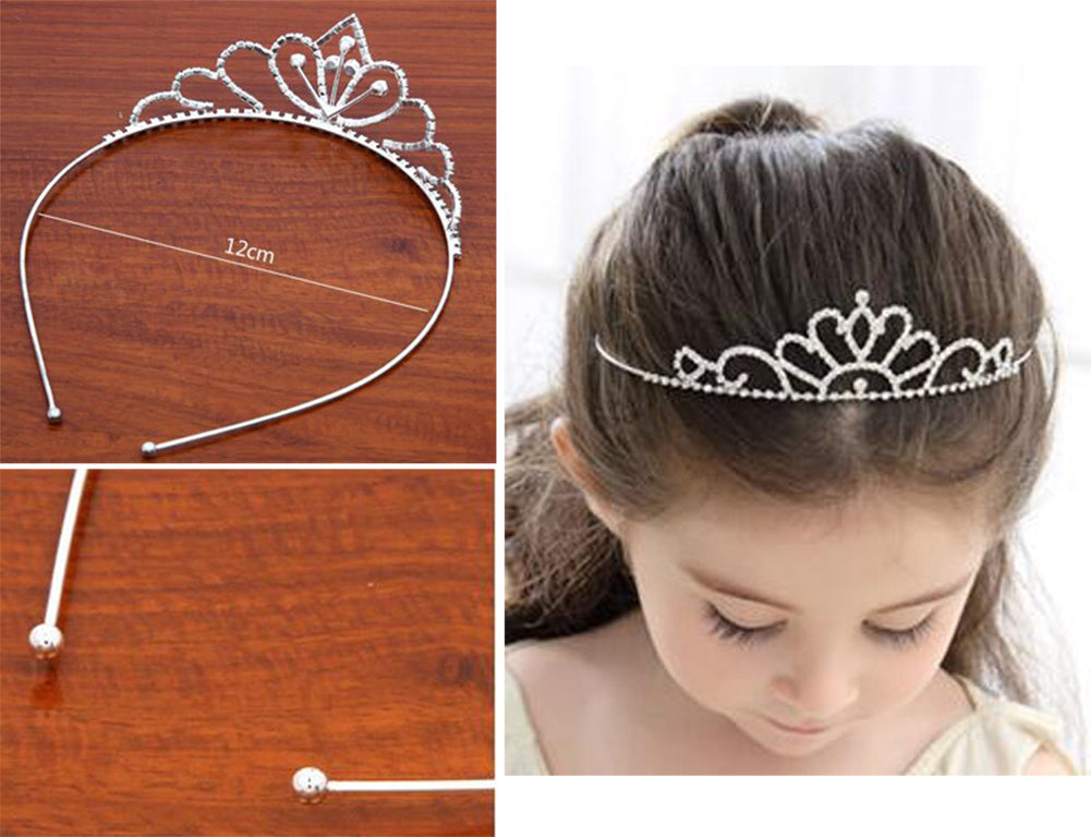 Rhinestone Imperial Crown Beautiful Hair Accessory Crown for Girls Accessory For parties #25