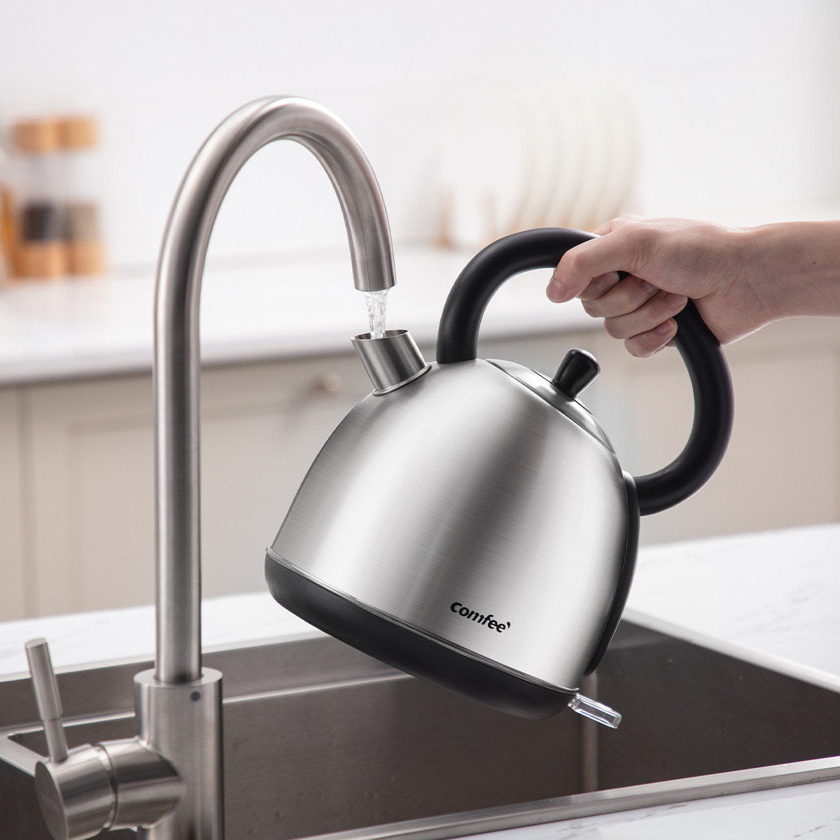 COMFEE' 1.8L Electric Kettle 1500W Stainless Steel