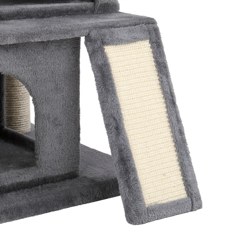34" Cat Climb Tree Holder Cat Tower Large House Gray YF