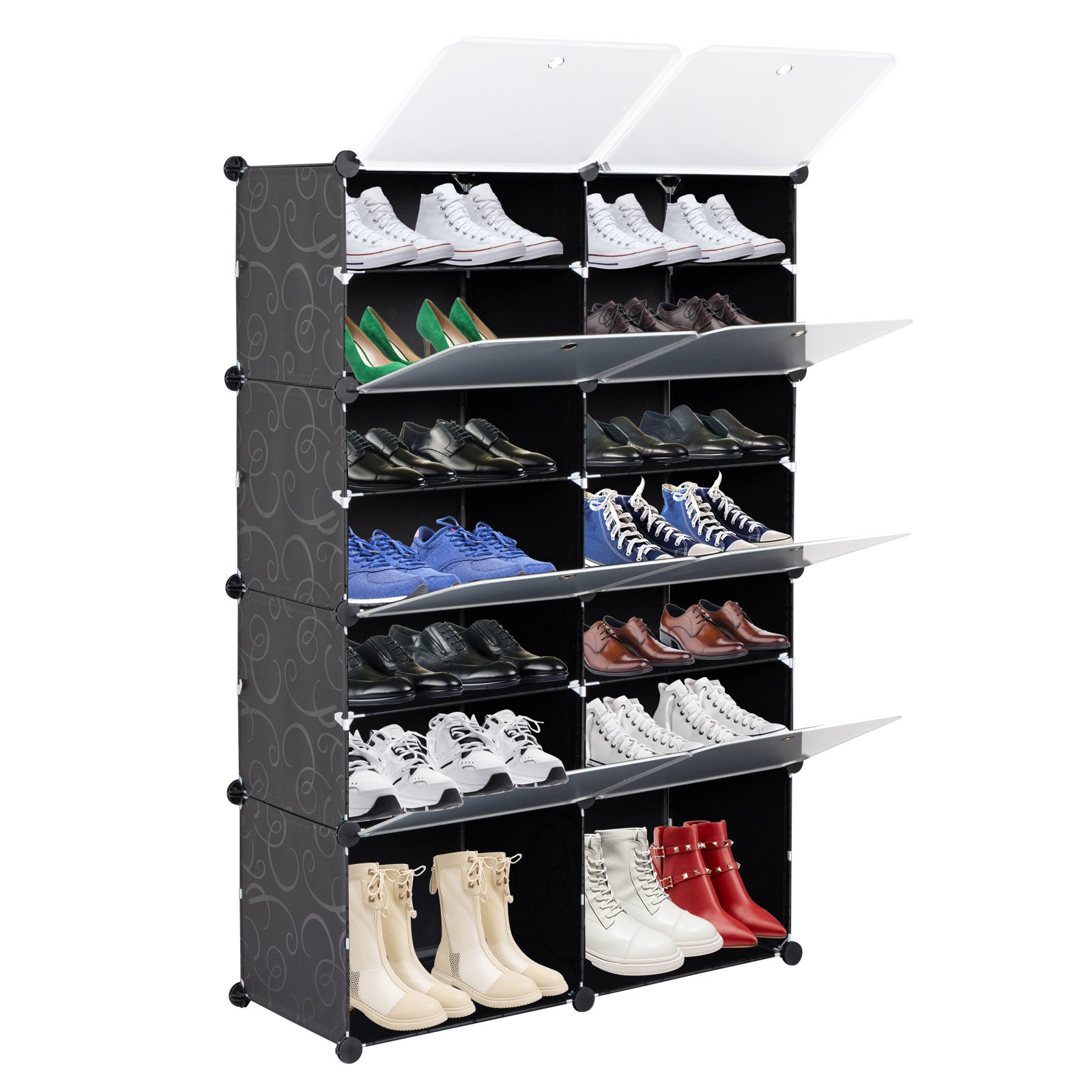 7-Tier Portable 28 Pair Shoe Rack Organizer