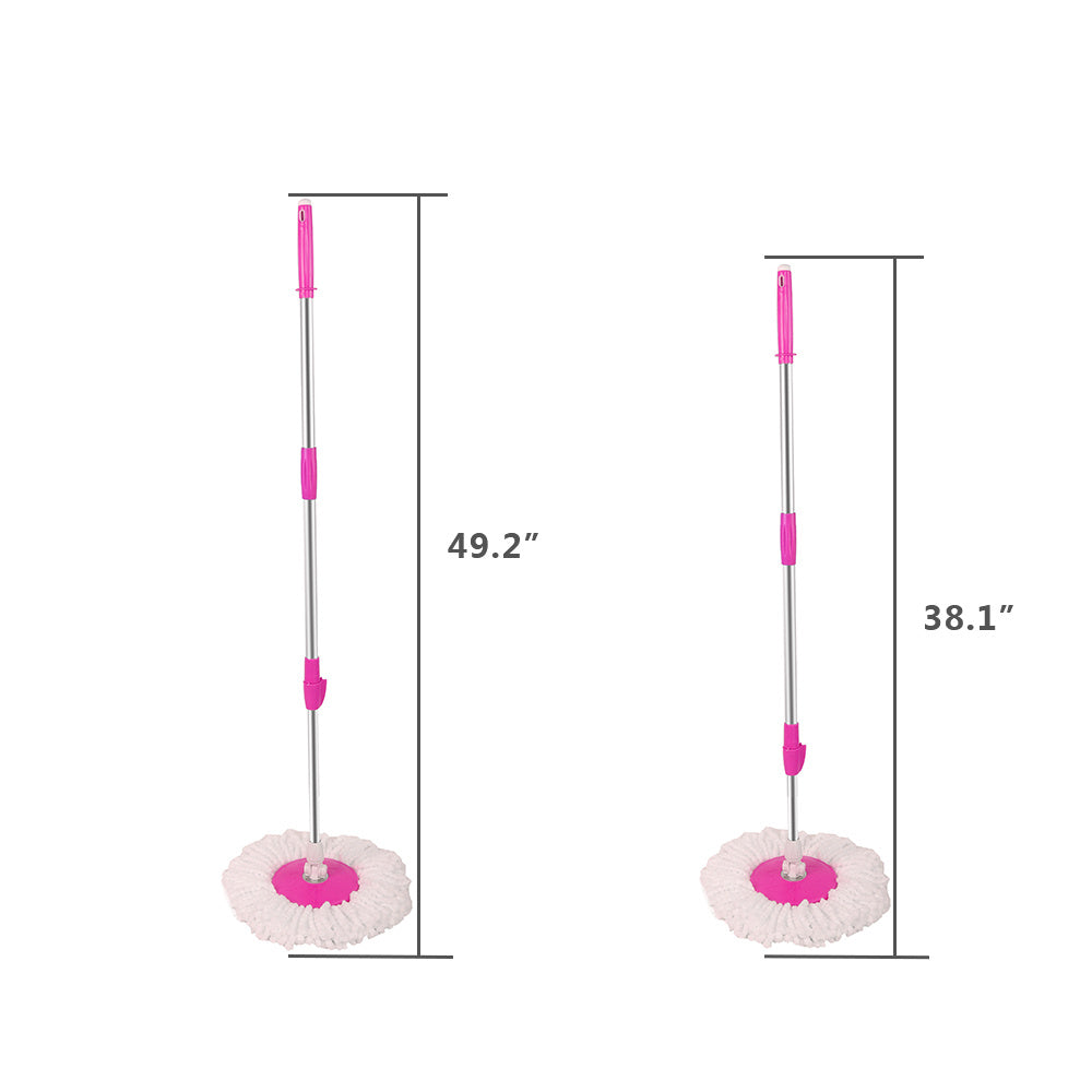 360° Spin Mop with Bucket Set Dual Heads Floor Cleaning System Home Clean Tools