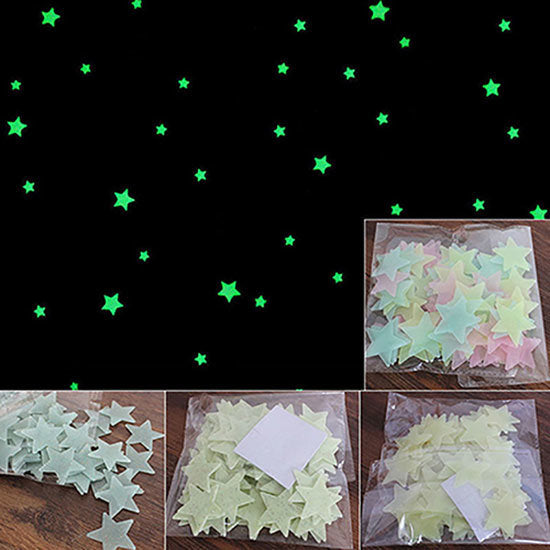 Glow in the Dark Stars Ceiling Wall Stickers
