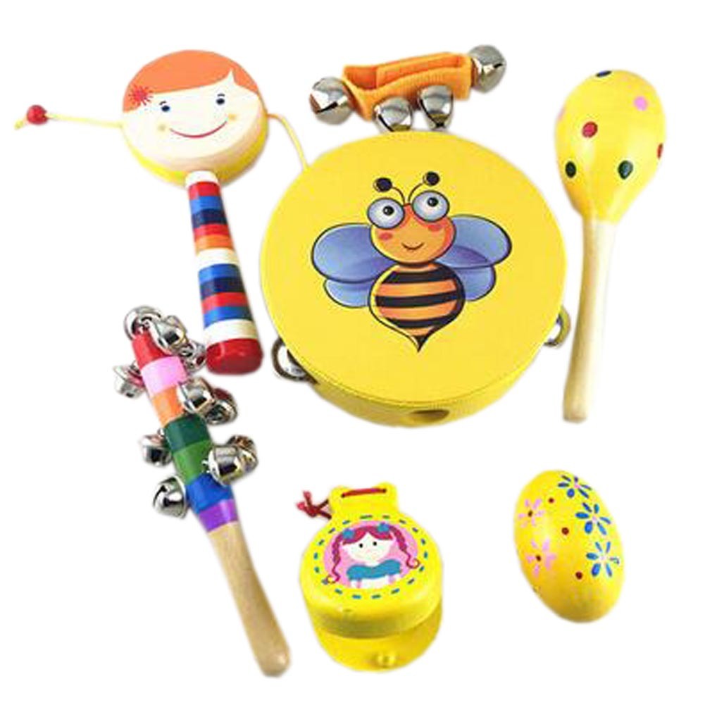 Tambourine Drum Bell Percussion Instrument Musical Toy for KTV Party Kids Games, #B16