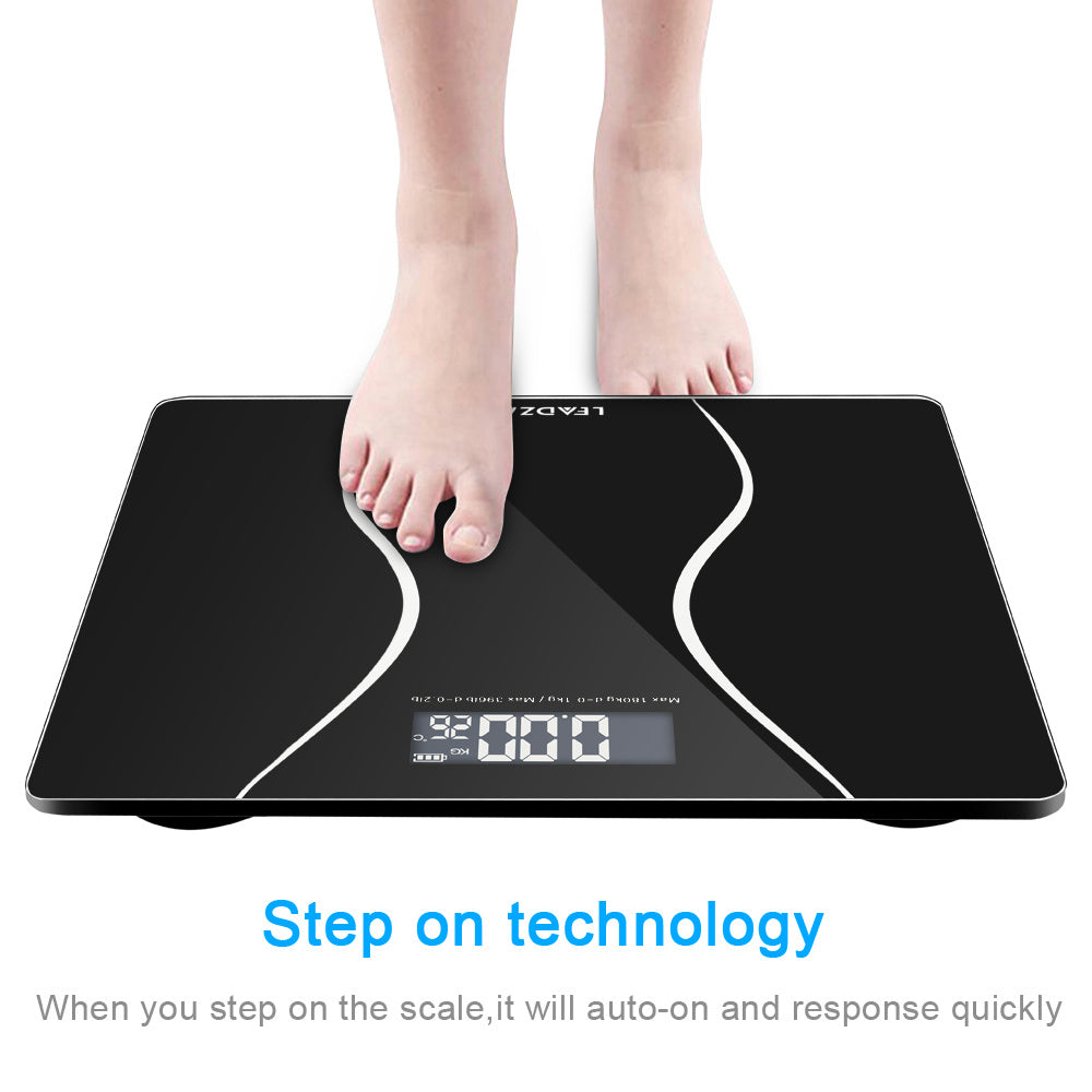 Digital Electronic LCD Personal Glass Bathroom Body Weight Weighing Scale 396 LB