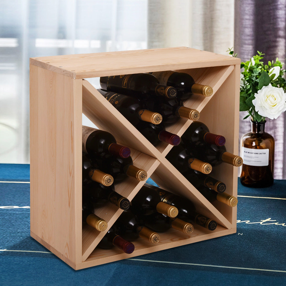 Bottle wooden wine rack