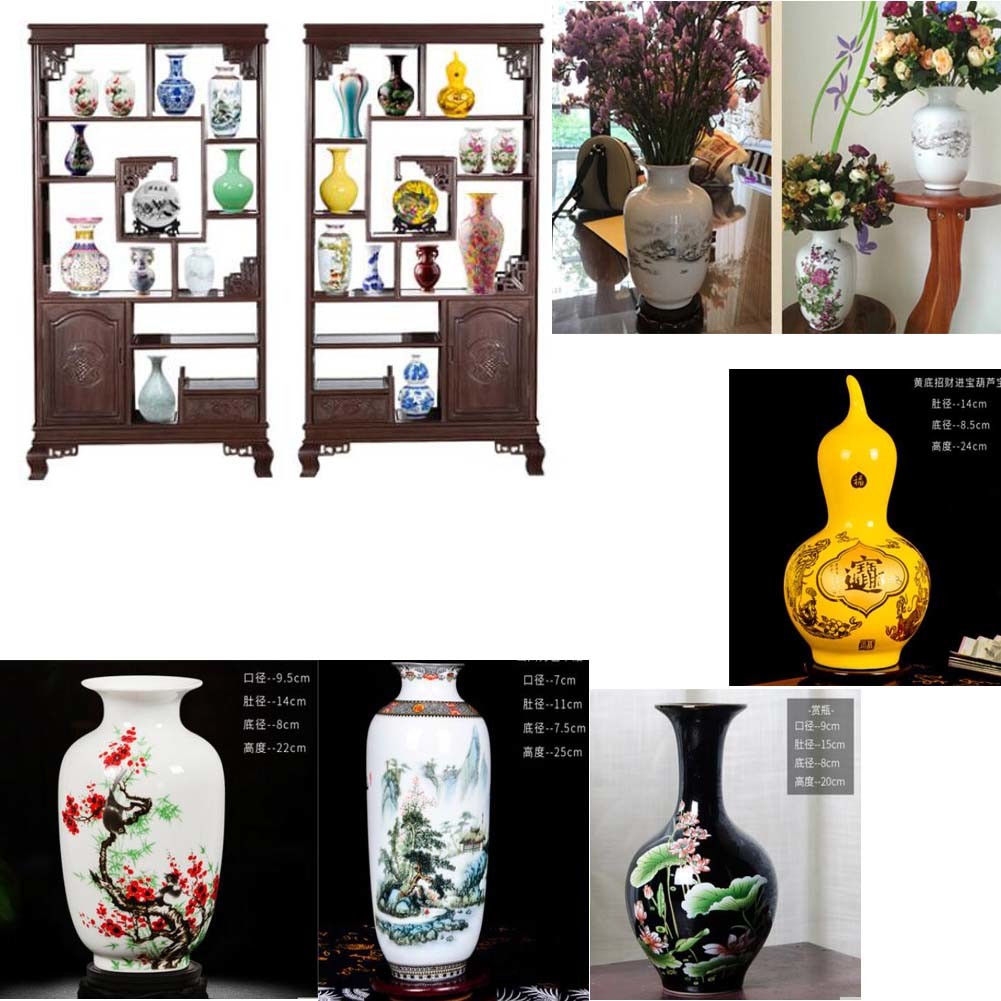 Elegant Flower Vase,Ceramic Vase for Home Decoration Living Room and Office,#06