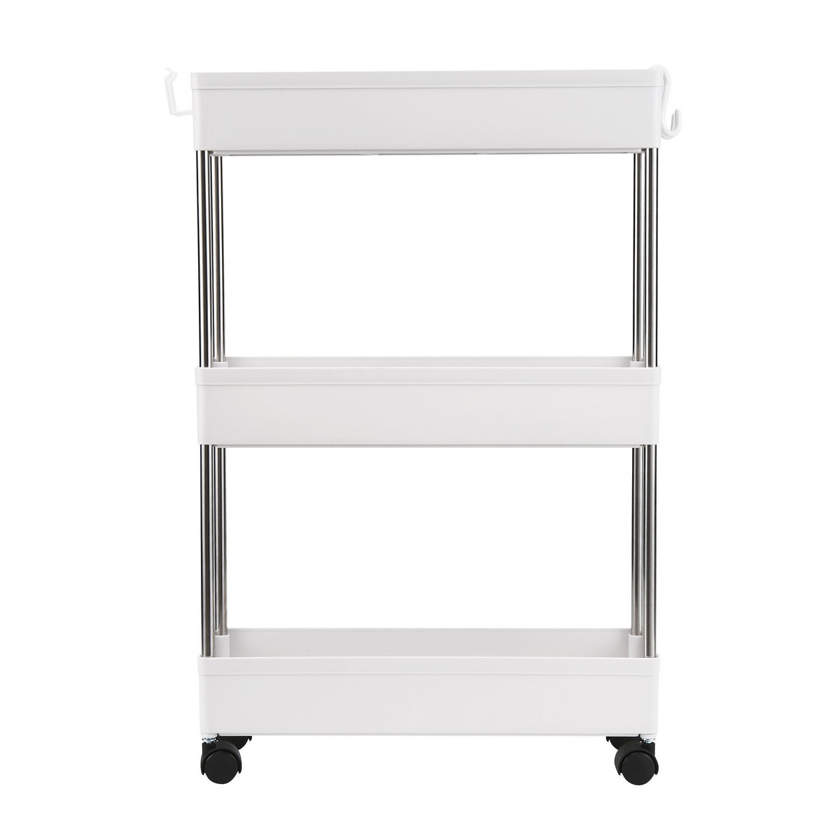 3 Tier Slim Storage Cart Mobile Shelving Unit