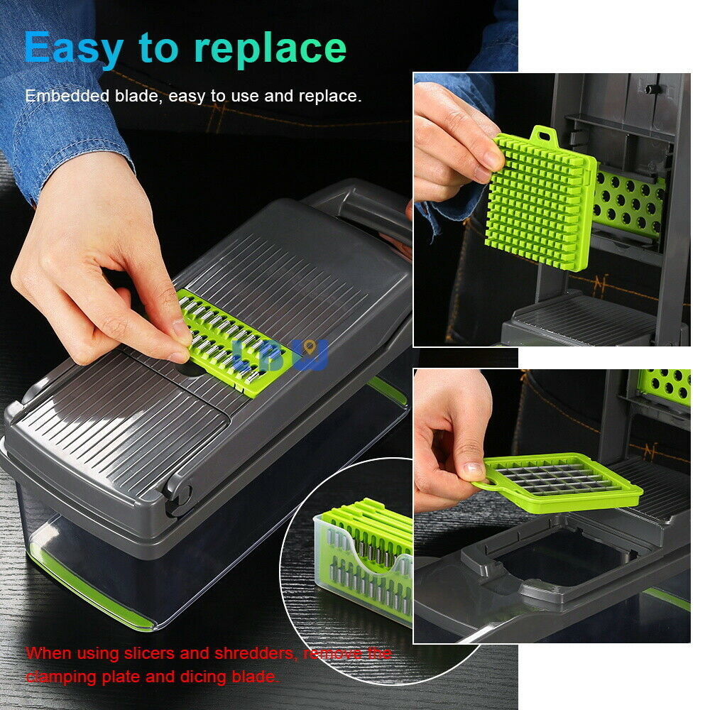 Free shipping16 sets Vegetable Slicer Chopper Food Kitchen Onion Potato Peeler Manual Multifunction for Mother's Day Gifts  YJ