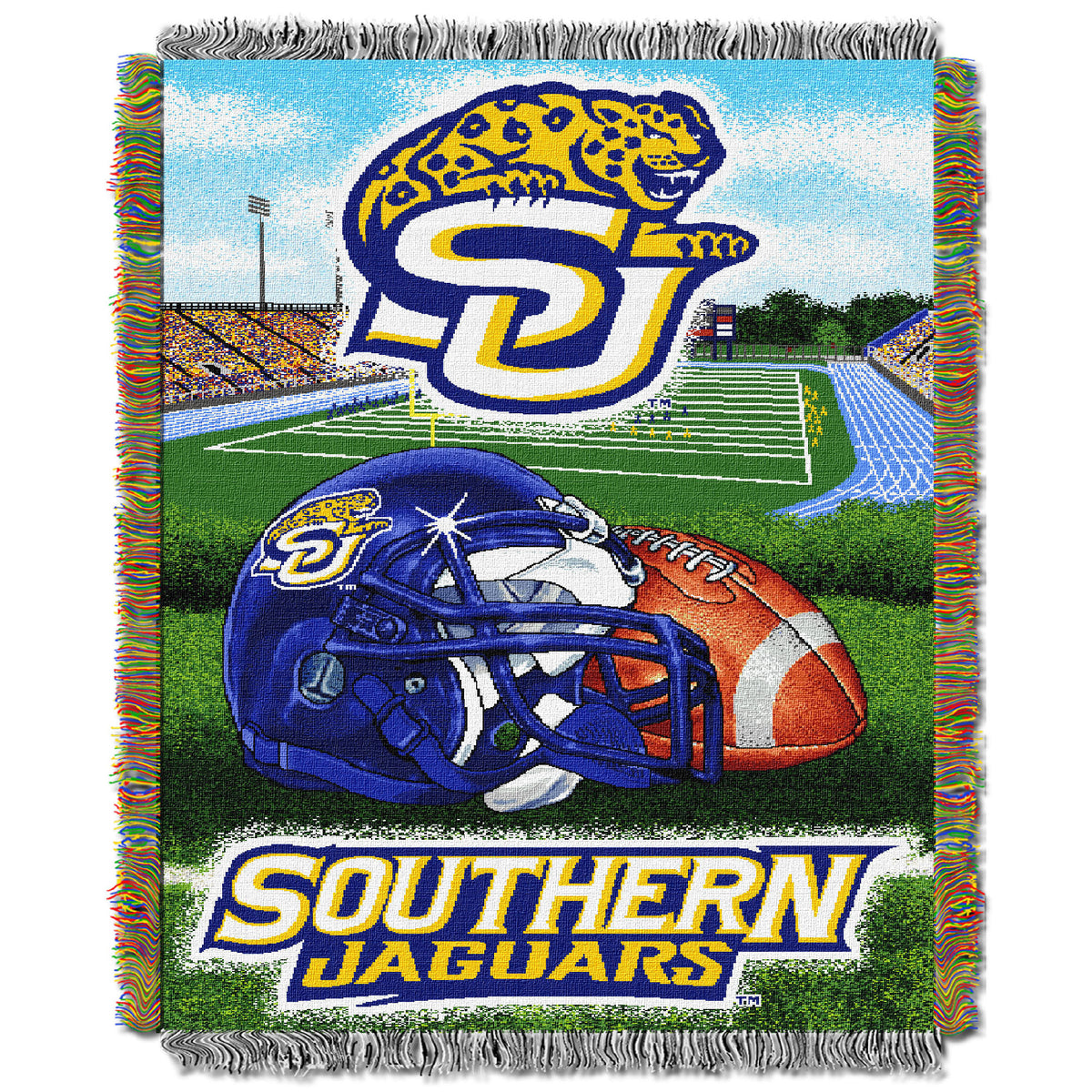 Southern OFFICIAL Collegiate "Home Field Advantage" Woven Tapestry Throw