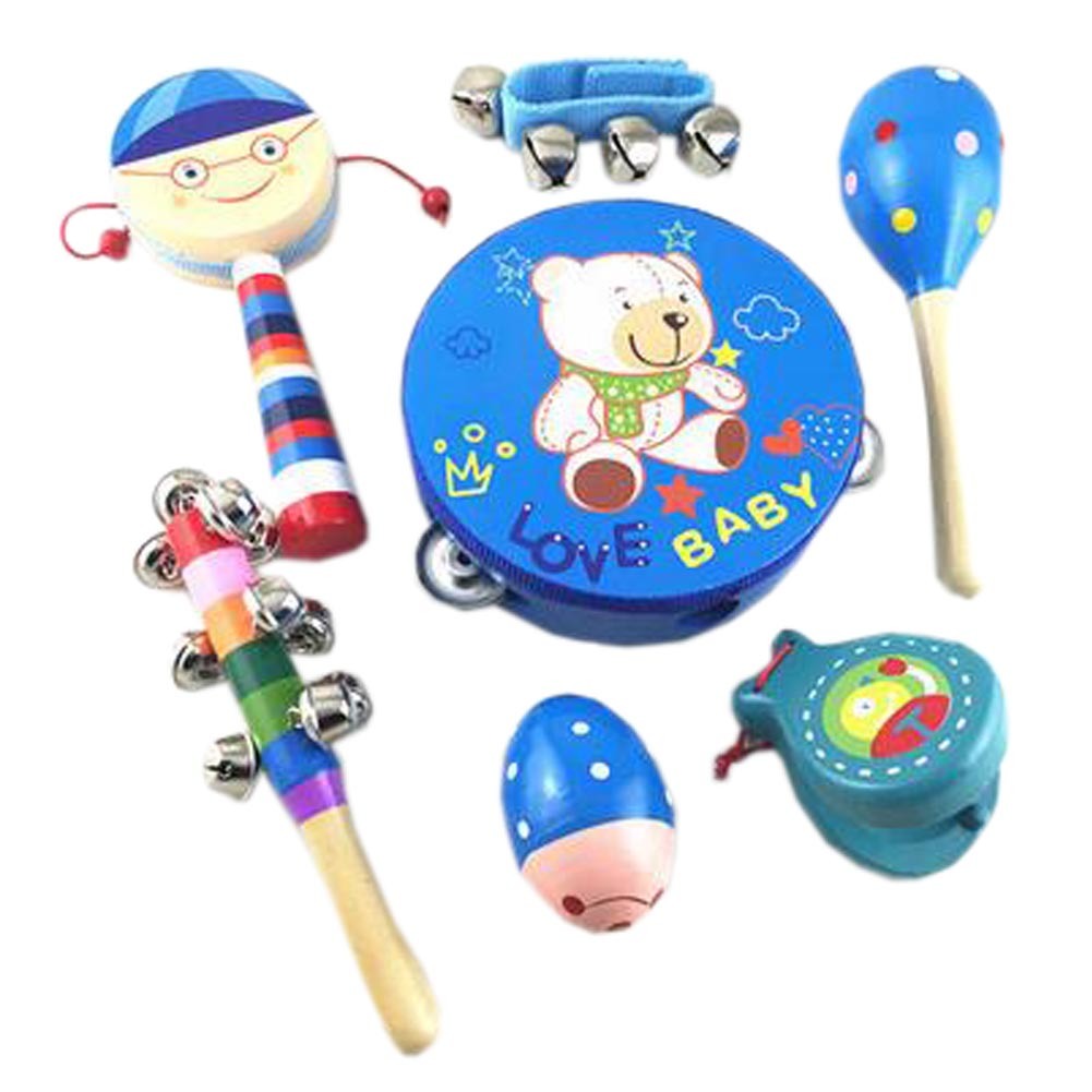 Tambourine Drum Bell Percussion Instrument Musical Toy for KTV Party Kids Games, #B17