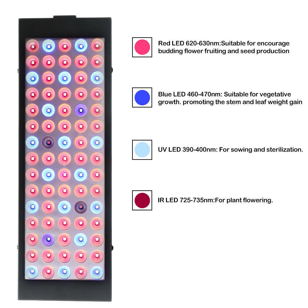 Free shipping Hydroponic 1000W LED Grow Light Full Spectrum For Indoor Flower Plant Lamp UV IR