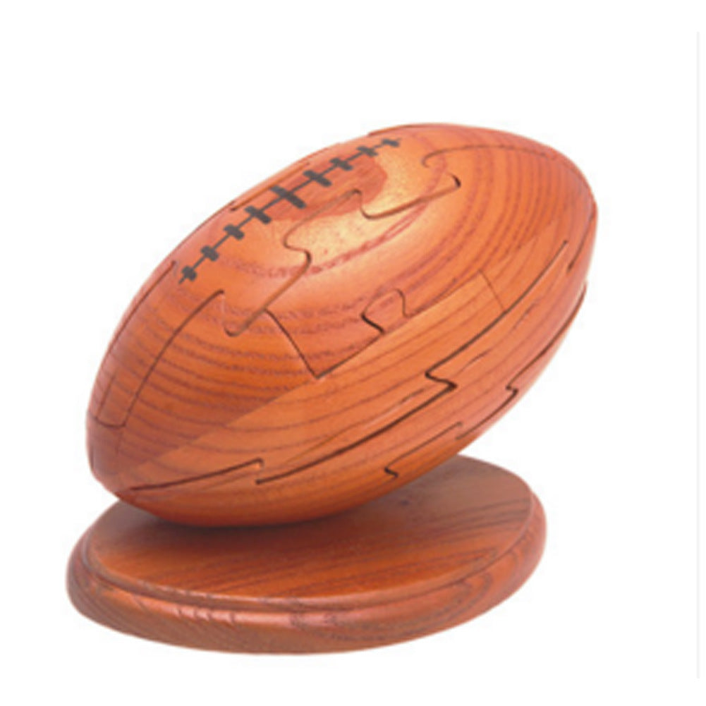 Wooden Early Educational Funny Combined Rugby Decorative Block Toys