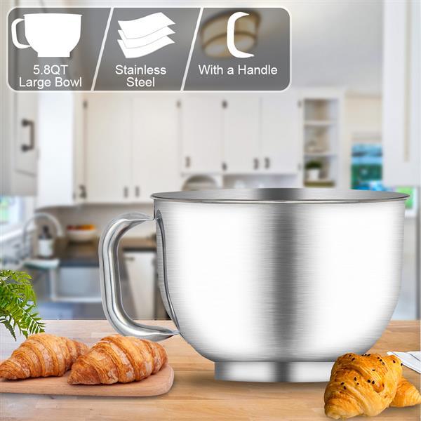 5.8QT 6 Speed Control Electric Stand Mixer with Stainless Steel Mixing Bowl