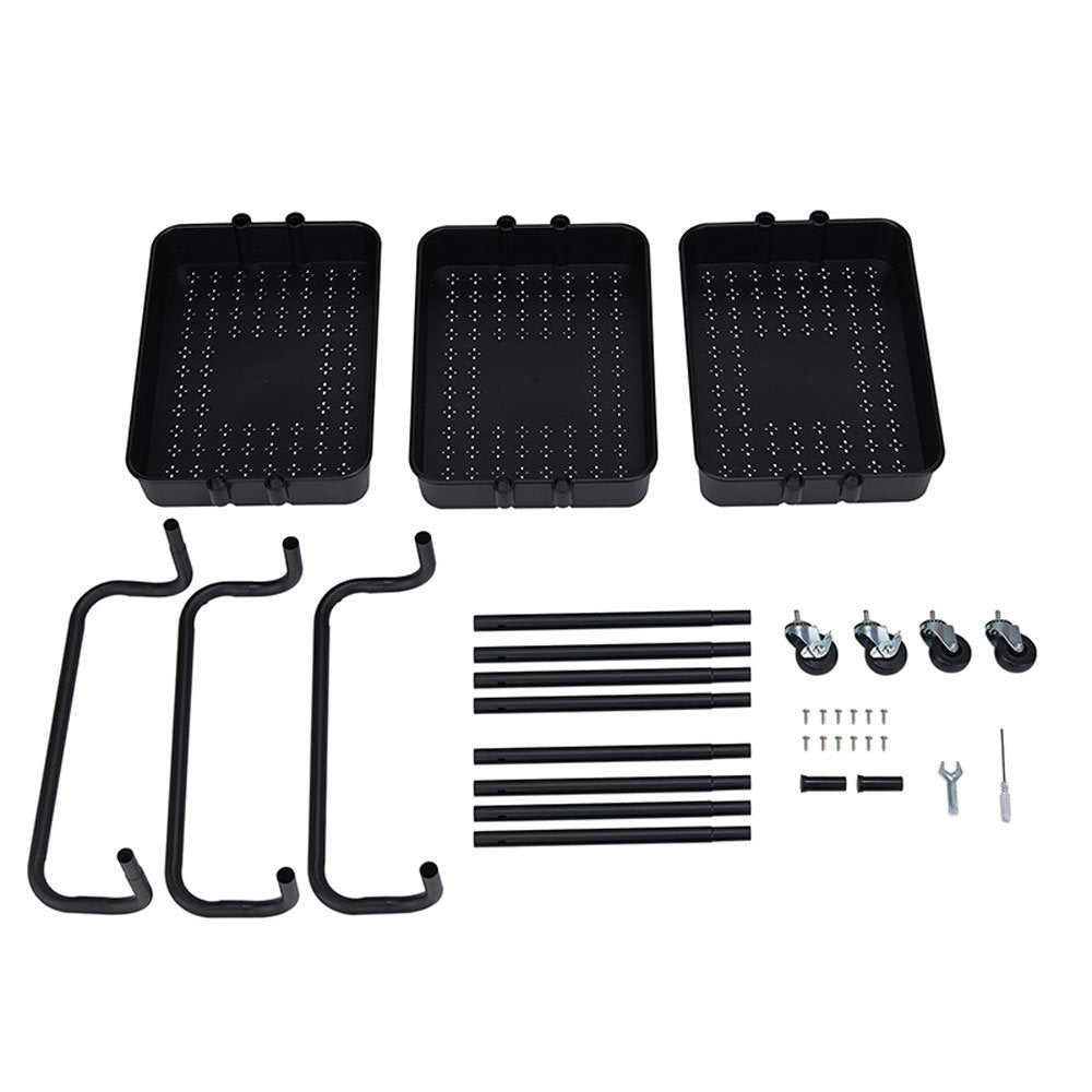 3-Tier Home Kitchen Storage Utility cart Metal&amp;ABS