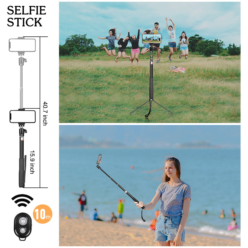 6 inch Ring Light with Gimbal Iron Metal Bracket Selfie Stick Bluetooth Set YF