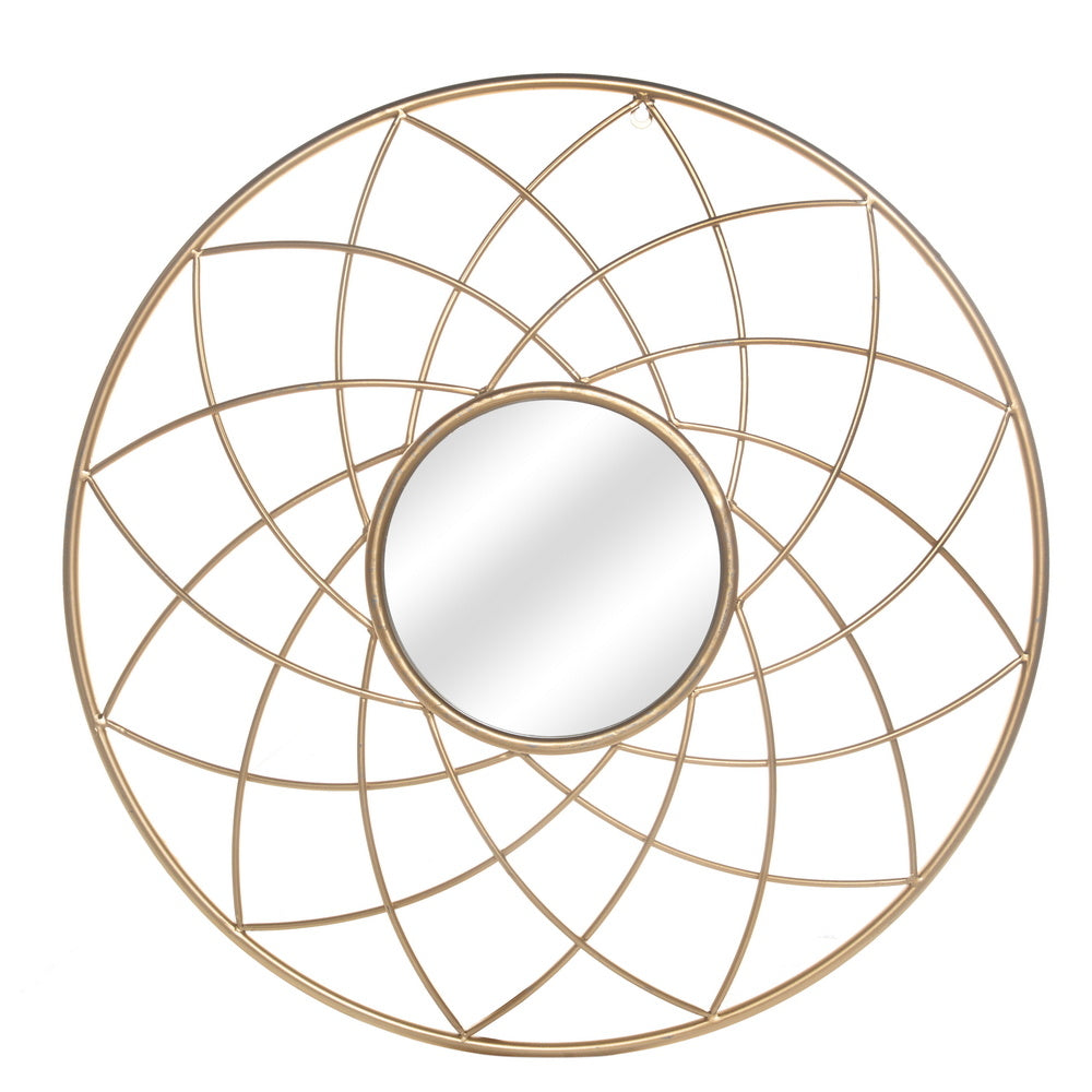 Free shipping Iron Wall Mirror Decorative Mirror 27.5Inch,Gold  YJ