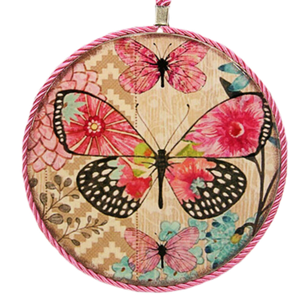 Round Pot Holder For Cooking, Dining-table Protector Placemat Pink (6.7 Inch)