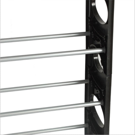 Concise Integration 4 Layers 20 Pairs Shoe Rack Black &amp; White RT