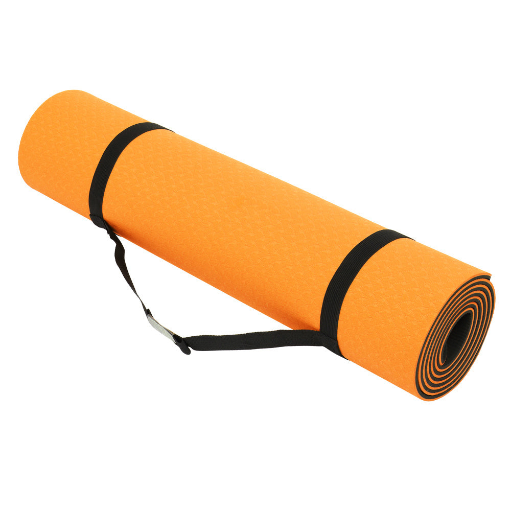 Yoga Mat Classic 1/4 Inch Thick Pro Yoga Mat Eco Friendly Non Slip Fitness Exercise Mat with Carrying Strap-Workout Mat for Yoga, Pilates and Floor Exercises
