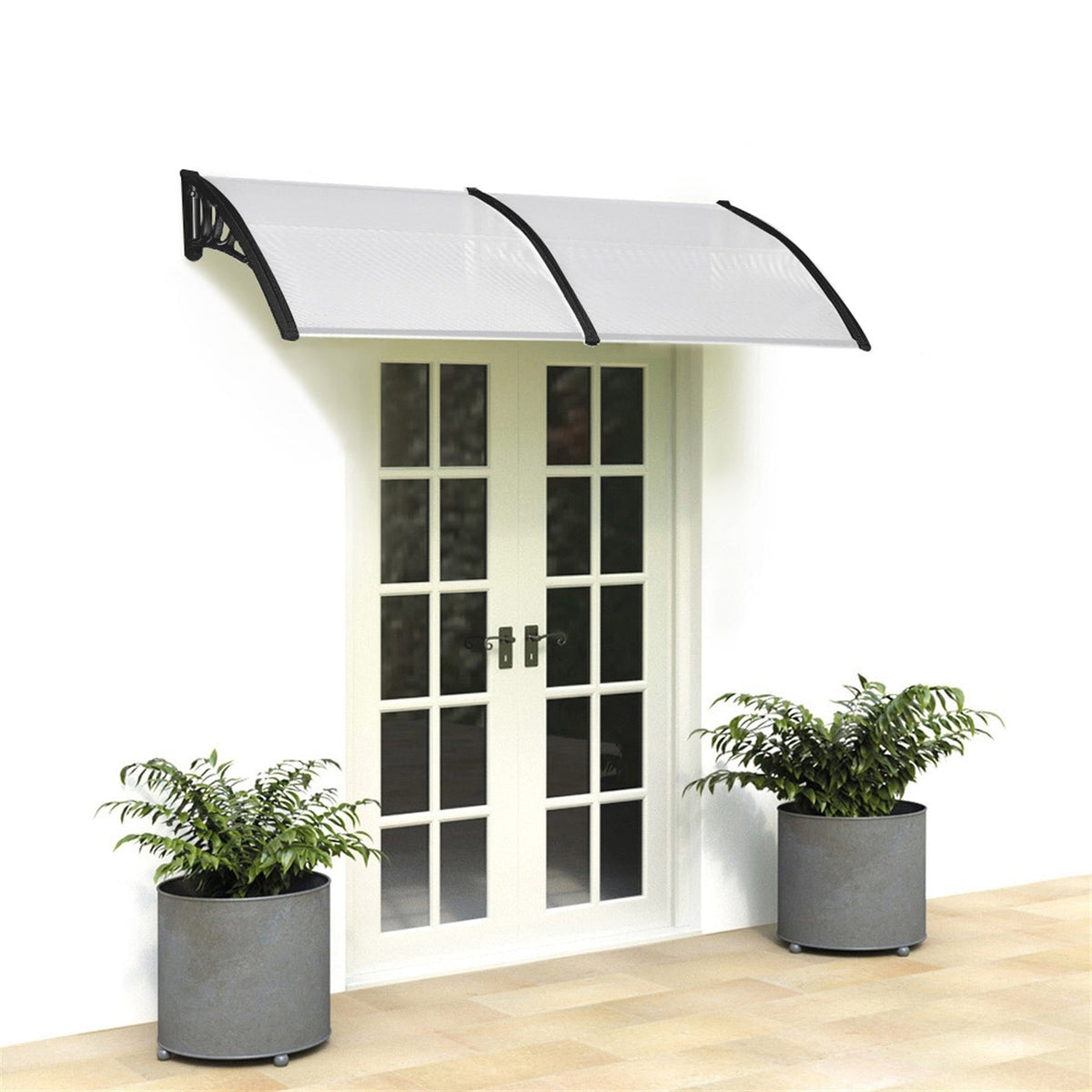 80"x 40" Outdoor Front Door Window Awning Patio Canopy Rain Cover