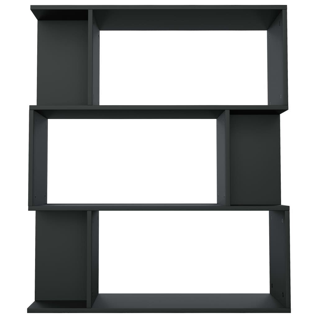 Book Cabinet/Room Divider Black 31.5"x9.4"x37.8" Chipboard