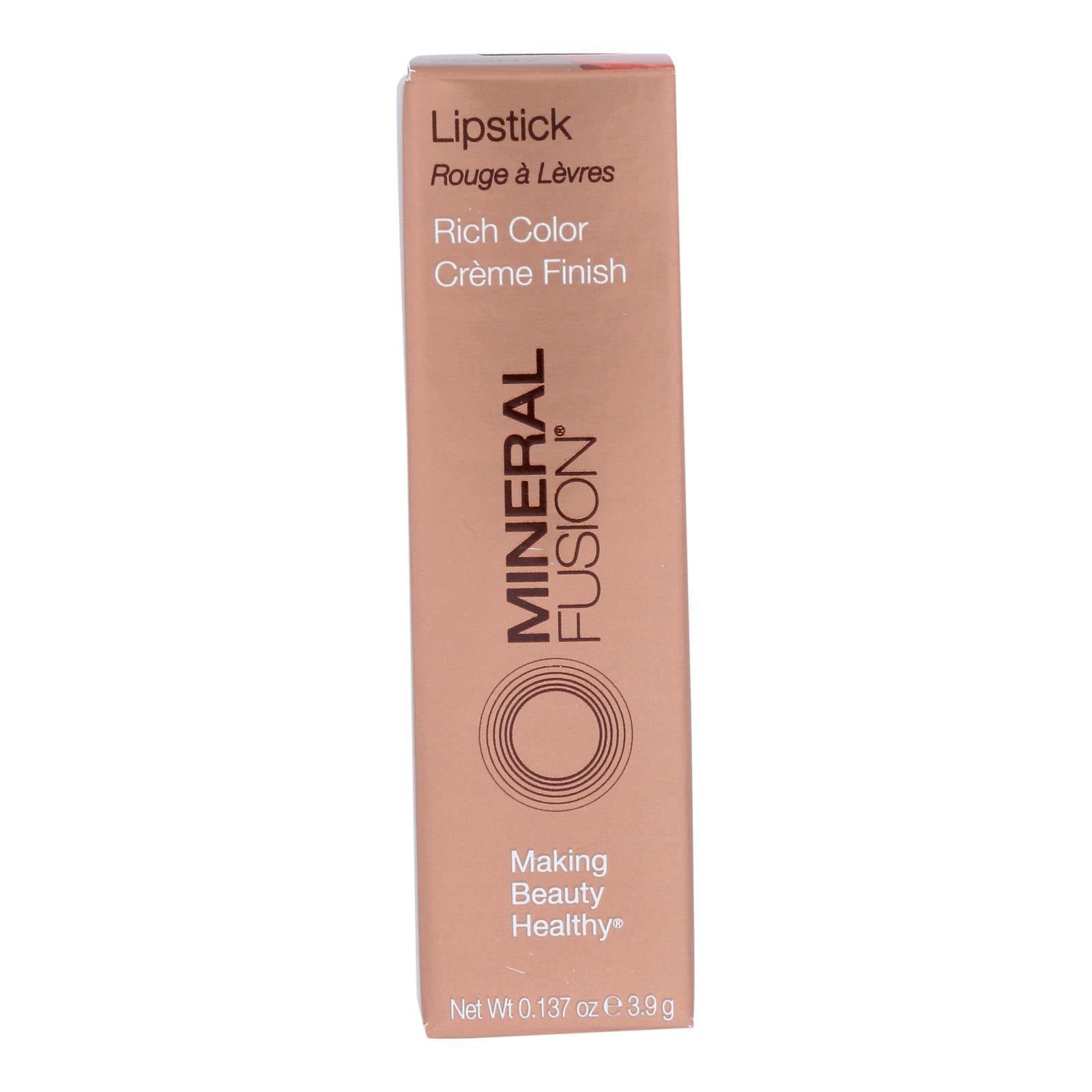 Mineral Fusion - Lipstick - Peony - 0.137 oz.