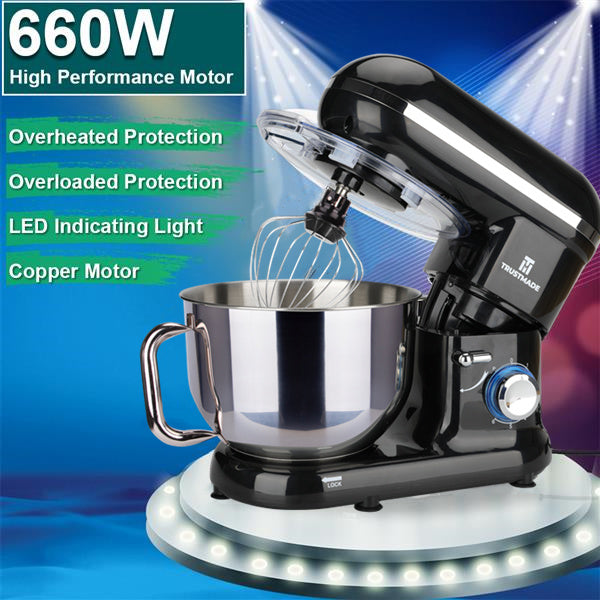5.8QT 6 Speed Control Electric Stand Mixer with Stainless Steel Mixing Bowl