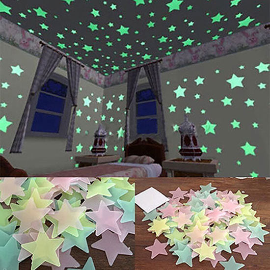 Glow in the Dark Stars Ceiling Wall Stickers