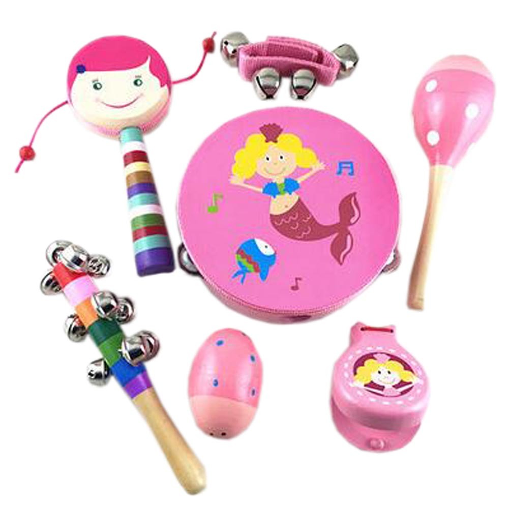 Tambourine Drum Bell Percussion Instrument Musical Toy for KTV Party Kids Games, #B18