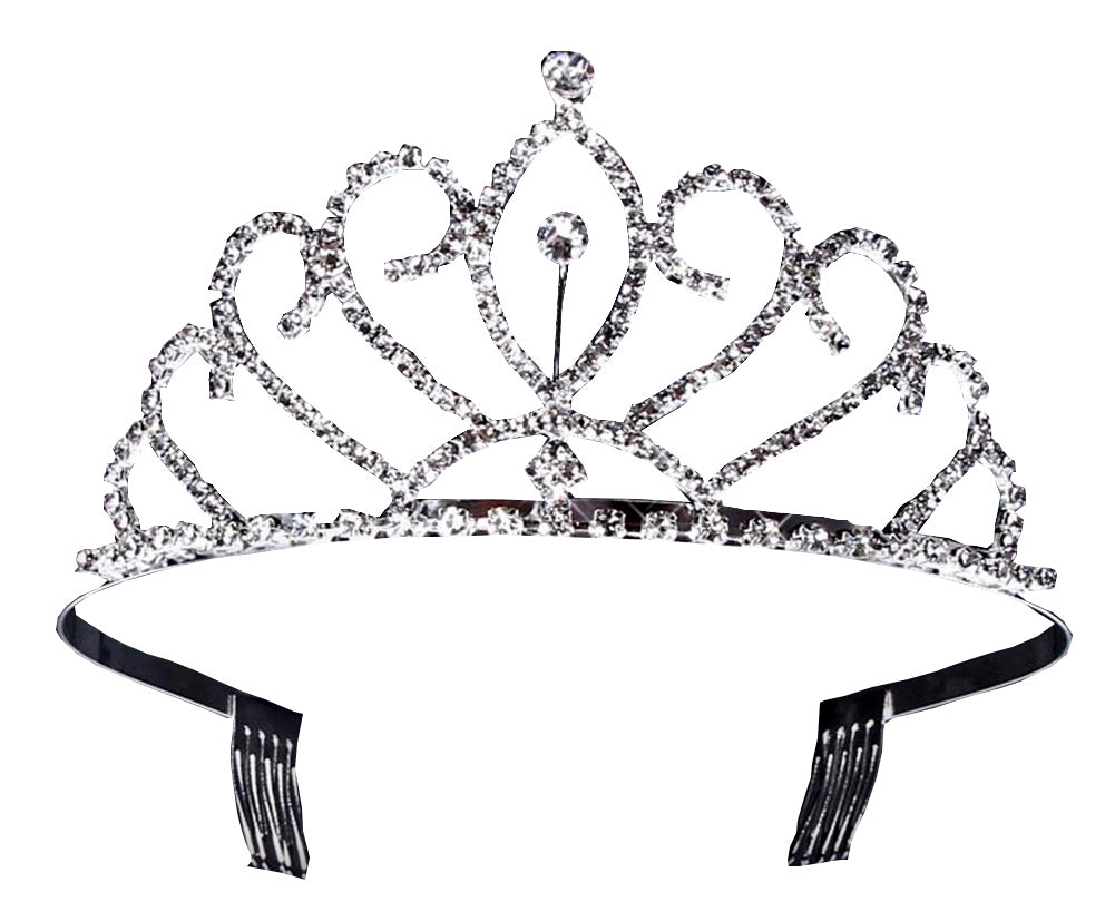 Rhinestone Imperial Crown Beautiful Hair Accessory Crown for Girls Accessory For parties #26
