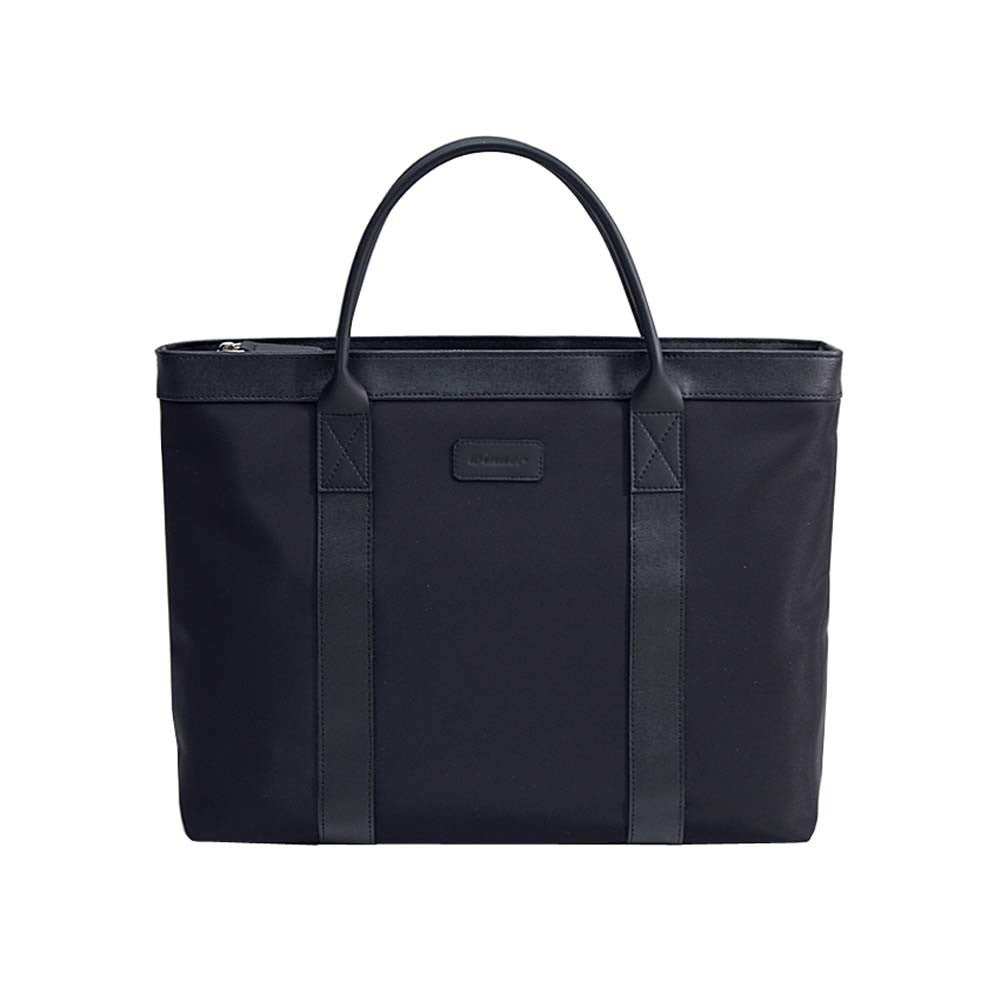 Portable Nylon Briefcase Document Bag Tote Bag Fashion Business Bag, BLACK
